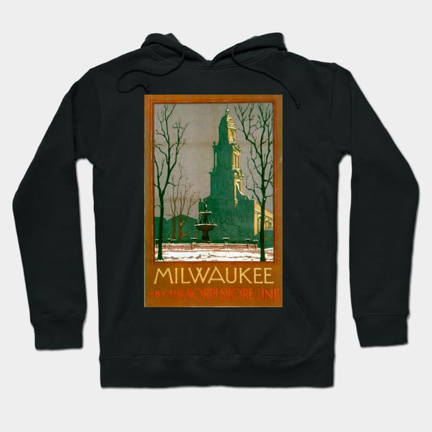 Milwaukee - Vintage Travel Poster Hoodie by Culturio